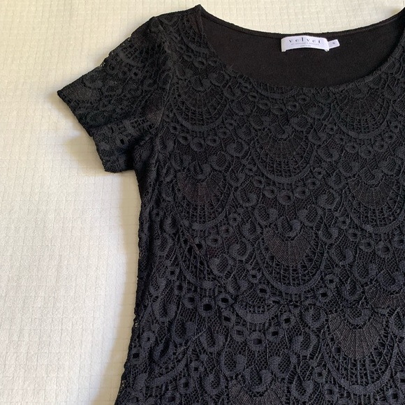 NWT Velvet by G&S black lace dress - Picture 7 of 14